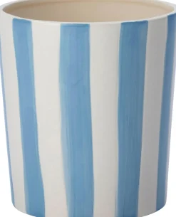 Intratuin bloempot Jake wit / blauw D 15 H 16 cm