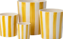 Intratuin bloempot Jake wit / geel D 15 H 16 cm