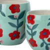 Intratuin bloempot James groen / rood D 18,8 H 18 cm