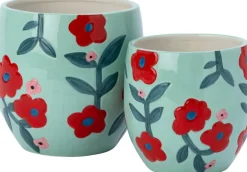 Intratuin bloempot James groen / rood D 18,8 H 18 cm