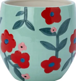 Intratuin bloempot James groen / rood D 18,8 H 18 cm