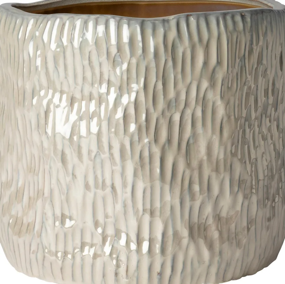 Intratuin bloempot Jari crème D 25 H 25 cm