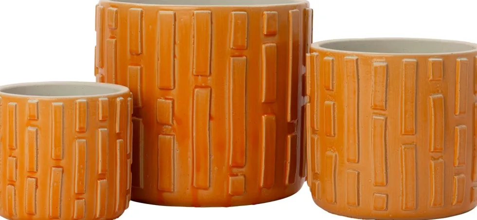 Intratuin bloempot Jean oranje D 14,5 H 13 cm