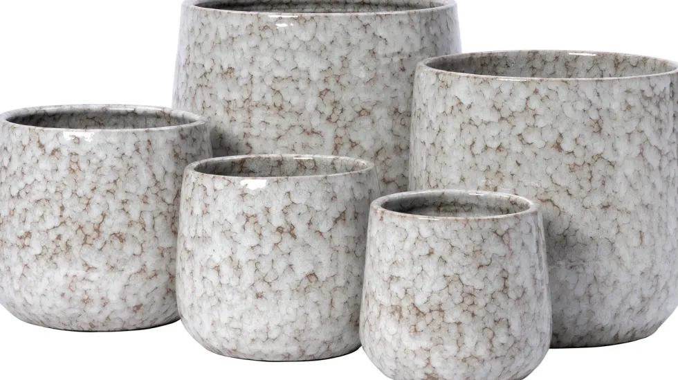 Intratuin bloempot Jinan crème D 21 H 19 cm