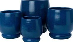 Intratuin bloempot Joah blauw D 17 H 17 cm