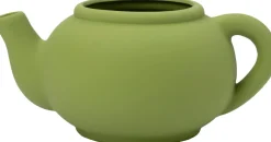 Intratuin bloempot Jody theepot lichtgroen 26 x 19 x 12 cm