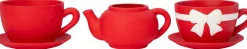 Intratuin bloempot Jody theepot rood 26 x 19 x 12 cm