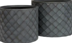 Intratuin bloempot Karin grijs D 43,5 H 32,5 cm