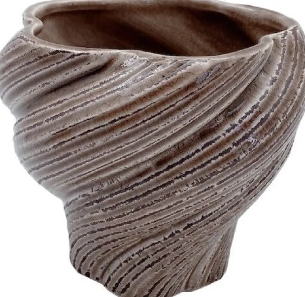 Intratuin bloempot Kera bruin D 13,2 H 11,6 cm