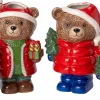 Intratuin bloempot Kerstbeer met boom rood 14 x 13 x 24 cm