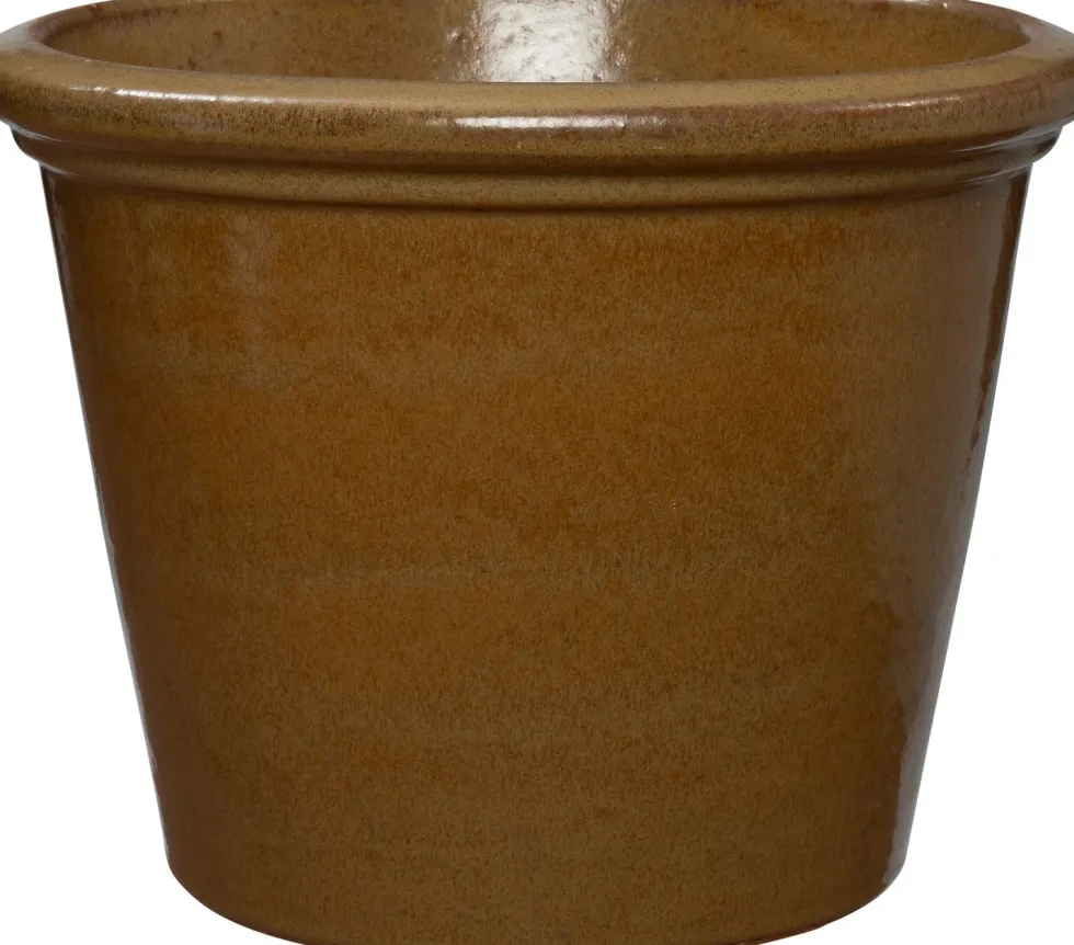Intratuin bloempot Kik bruin D 35 H 27 cm