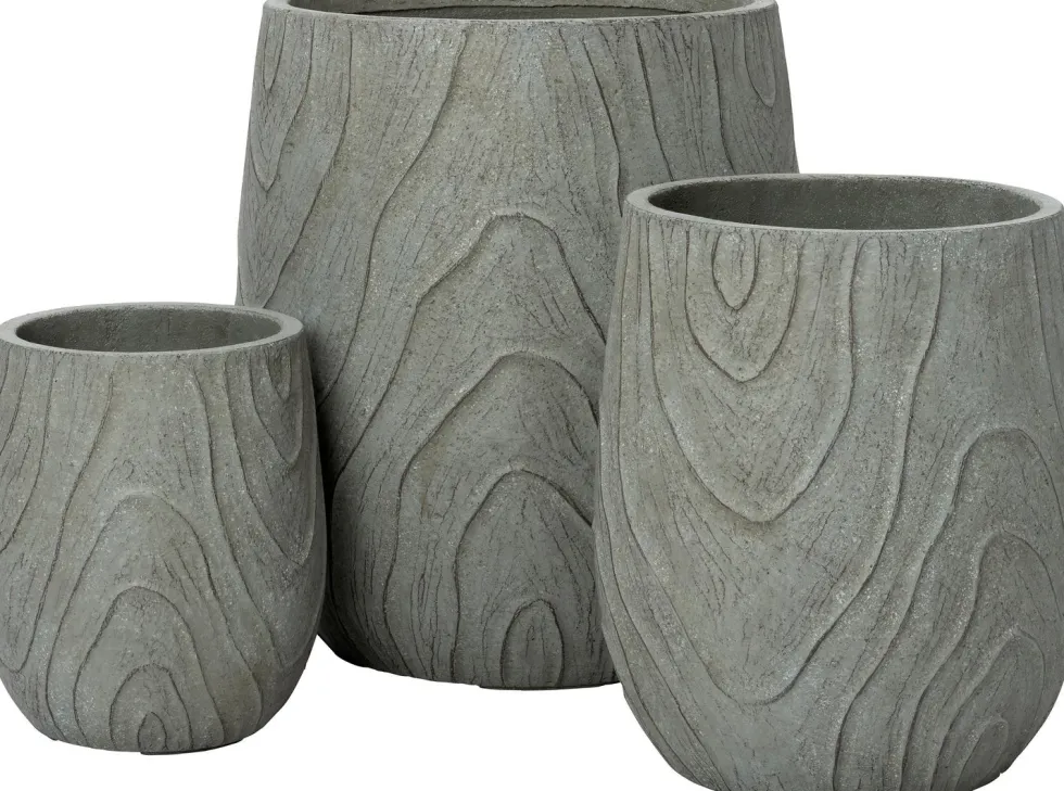 Intratuin bloempot Kos grijs D 24 H 31 cm