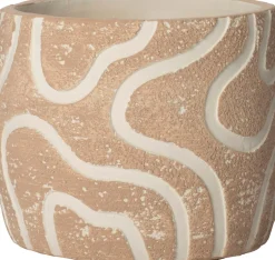 Intratuin bloempot Kyo beige D 14,5 H 13 cm