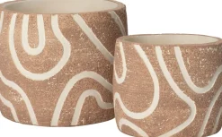 Intratuin bloempot Kyo bruin D 14,5 H 13 cm