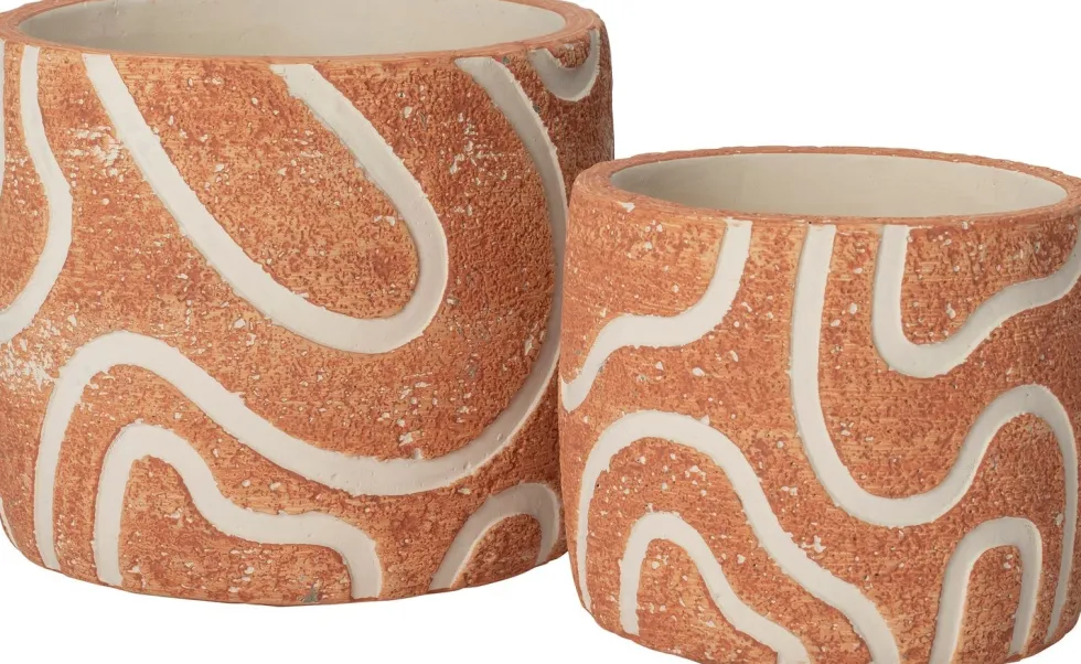 Intratuin bloempot Kyo oranje D 14,5 H 13 cm