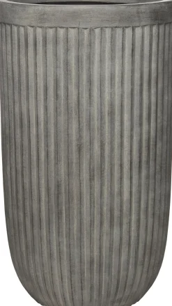 Intratuin bloempot Lijnen grijs D 43 H 79 cm