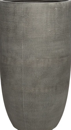 Intratuin bloempot Lijnen grijs D 43 H 78 cm