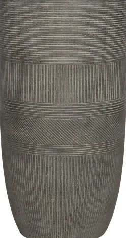 Intratuin bloempot Lijnen grijs D 34 H 63 cm