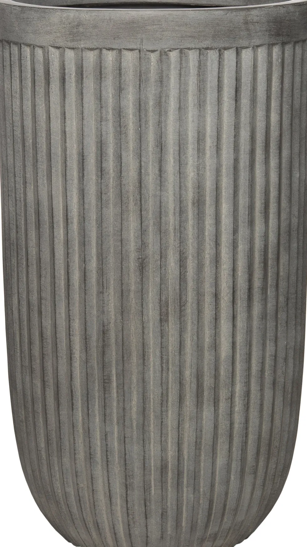 Intratuin bloempot Lijnen grijs D 34 H 64 cm