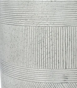 Intratuin bloempot Lijnen wit D 33,5 H 63 cm