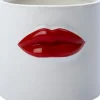 Intratuin bloempot Lip rood / wit D 17 H 14 cm