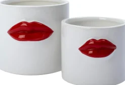 Intratuin bloempot Lip rood / wit D 17 H 14 cm
