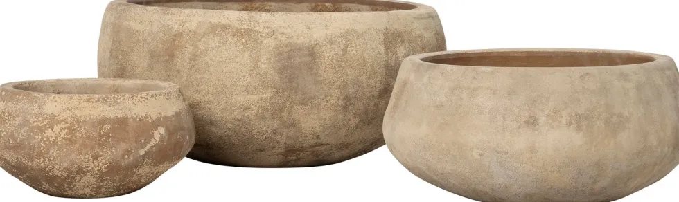 Intratuin bloempot Lisa beige D 22 H 12 cm