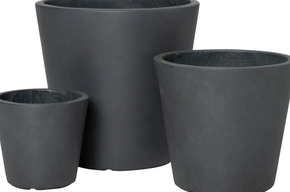 Intratuin bloempot Liv donkergrijs D 27 H 24 cm
