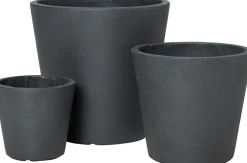 Intratuin bloempot Liv donkergrijs D 18 H 17 cm