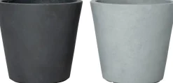 Intratuin bloempot Liv donkergrijs D 34 H 32 cm