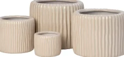 Intratuin bloempot Louva crème D 19 H 15 cm