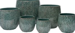 Intratuin bloempot Madeleine groen D 24 H 24 cm