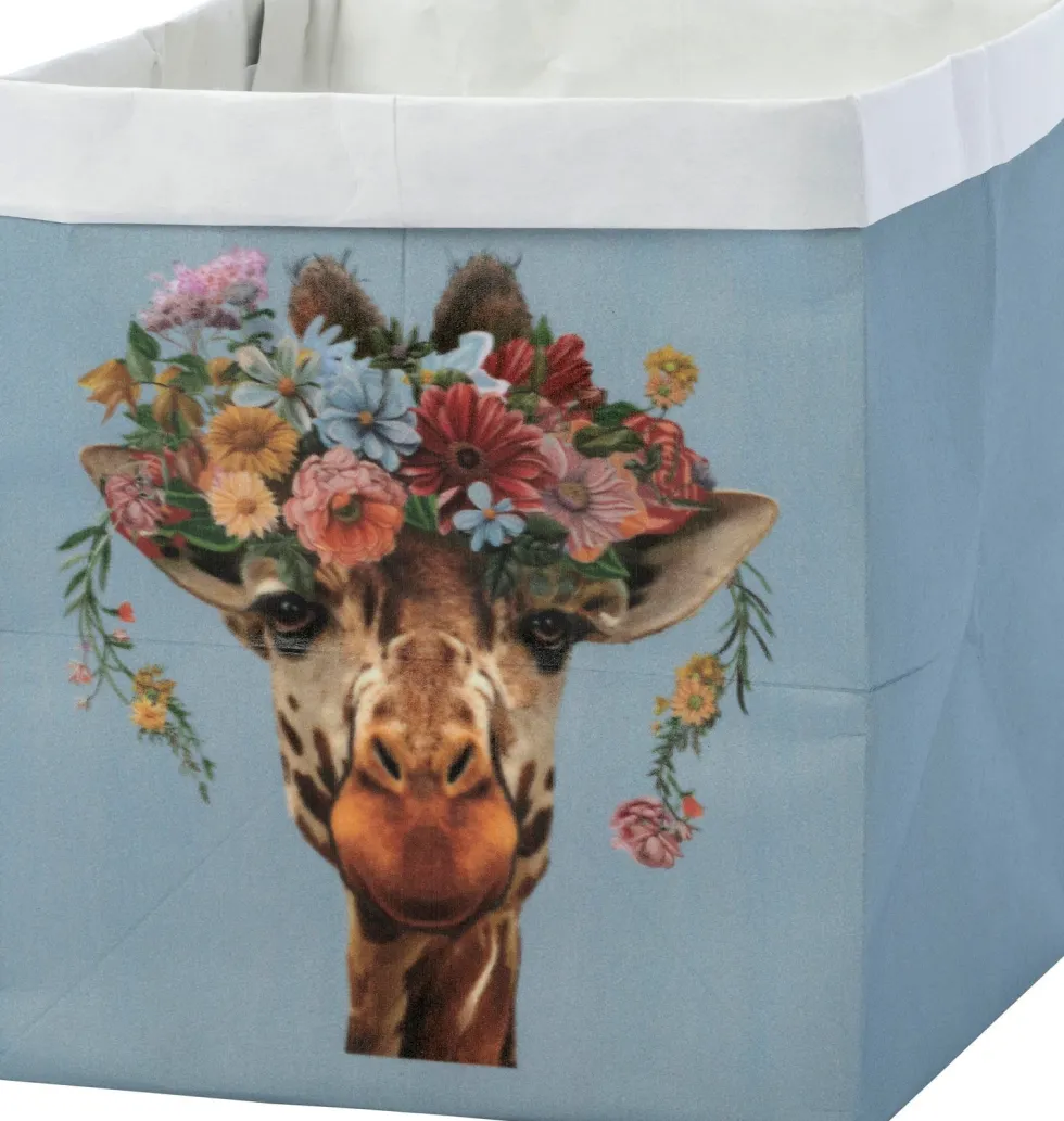 Intratuin bloempot Manu giraffe blauw 18 x 18 x 20 cm