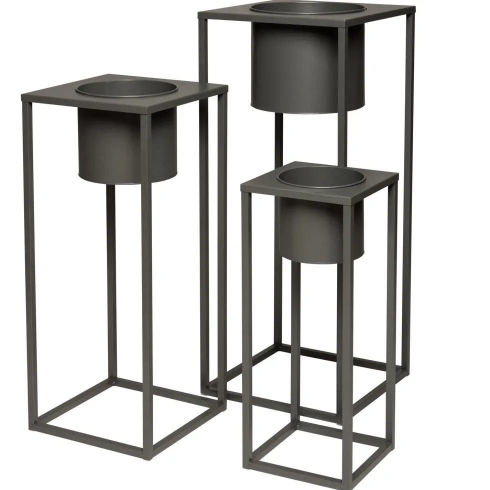Intratuin bloempot Maria op voet grijs D 24 H 60 cm