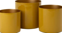 Intratuin bloempot Marley geel D 15 H 15 cm