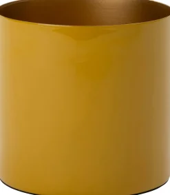 Intratuin bloempot Marley geel D 15 H 15 cm