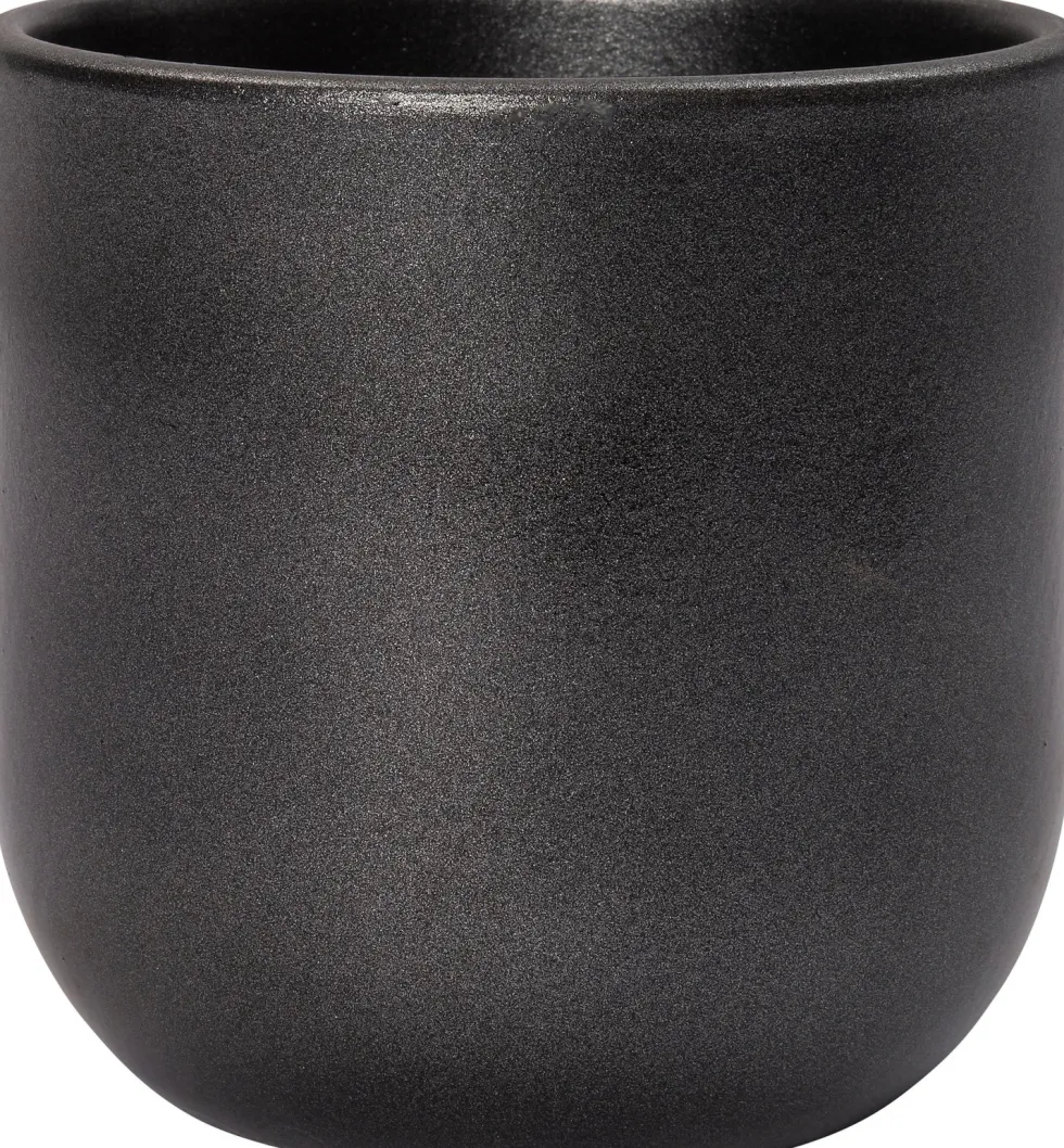 Intratuin bloempot Marlon zwart D 19 H 17 cm