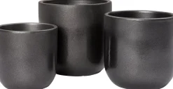 Intratuin bloempot Marlon zwart D 19 H 17 cm