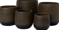 Intratuin bloempot Melle bruin D 16 H 14 cm