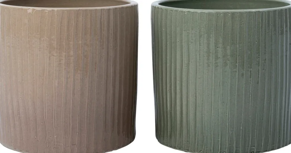 Intratuin bloempot Mesio taupe D 20 H 18 cm