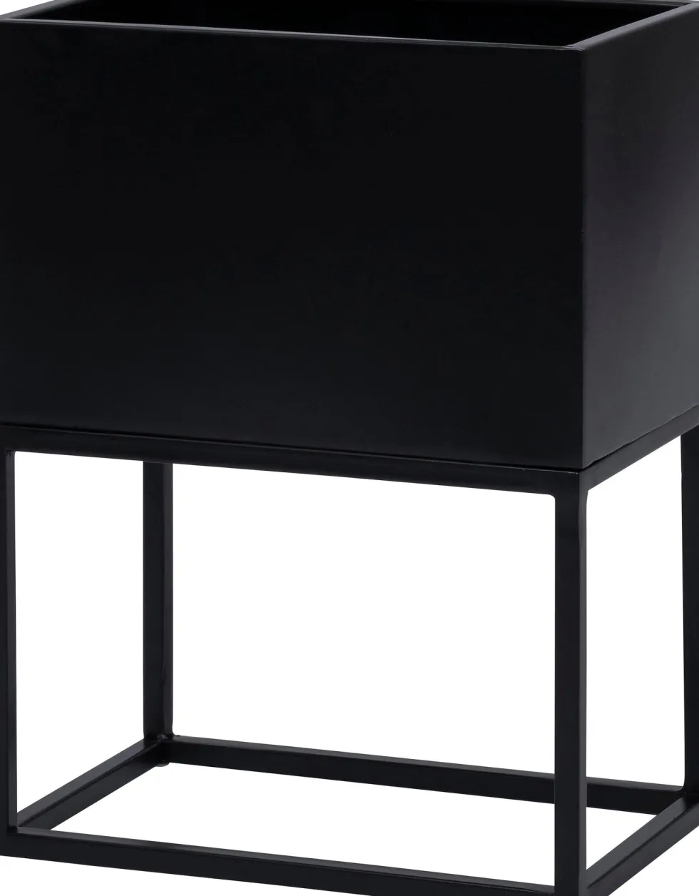 Intratuin bloempot met standaard Shay zwart 30 x 19,5 x 40 cm