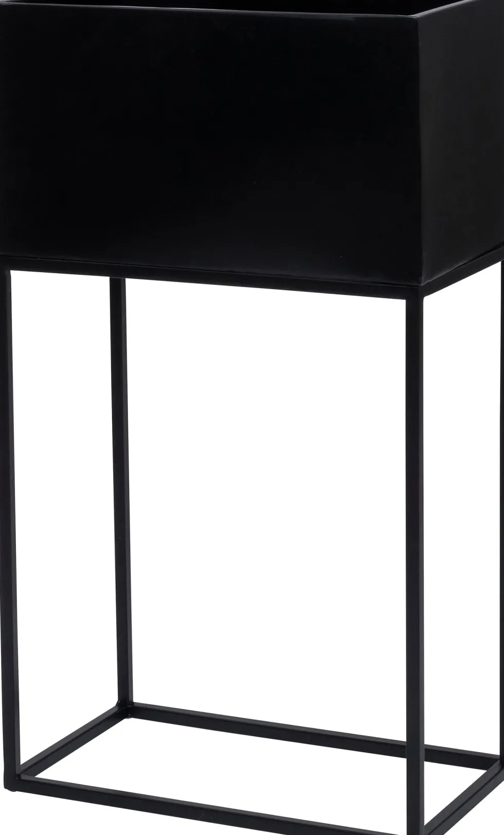 Intratuin bloempot met standaard Shay zwart 40 x 22,5 x 60 cm