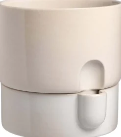 Intratuin bloempot met waterreservoir Leora wit D 15,5 H 15,5 cm