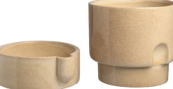 Intratuin bloempot met waterreservoir Leora beige D 15,5 H 15,5 cm