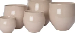 Intratuin bloempot Miek beige D 18 H 17 cm