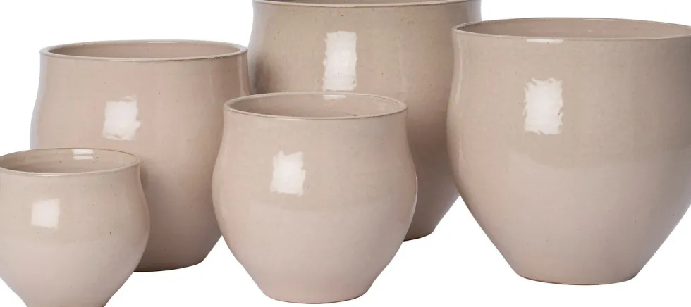 Intratuin bloempot Miek beige D 32 H 30 cm