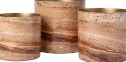 Intratuin bloempot Mils beige D 17 H 17 cm
