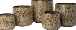 Intratuin bloempot Miro bruin / crème D 21 H 19 cm