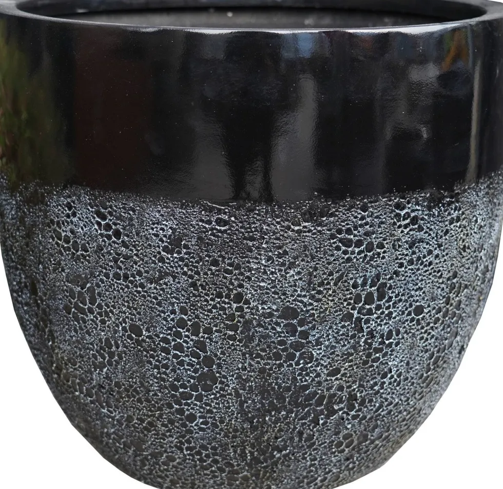 Intratuin bloempot Mosie zwart D 25 H 23 cm