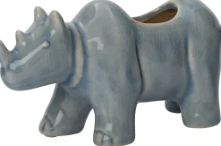 Intratuin bloempot Neushoorn blauw 18 x 7,5 x 9 cm